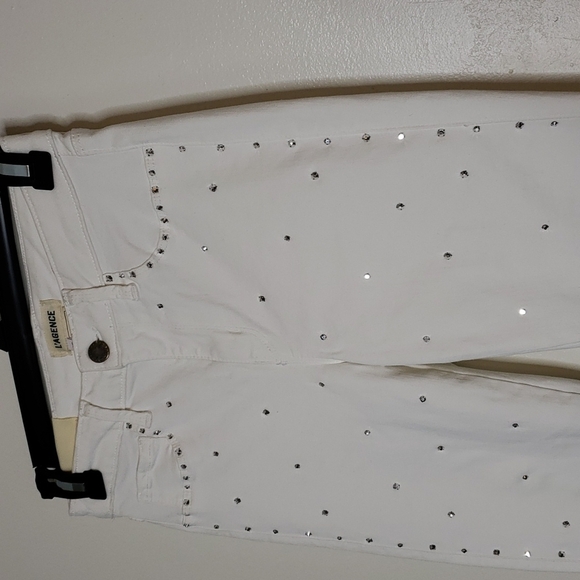 NEW L'AGENCE Margot Hi Rise Skinny Jeans Crystals Rhinestones Ankle Luxury Chic - Picture 12 of 14